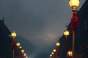 《萤火补给站》封面：夜间补给站窗外的点点萤火
